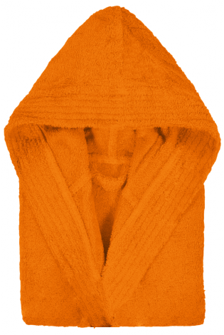Albornoz ecológico con capucha para mujer, naranja, The Spirit of Om