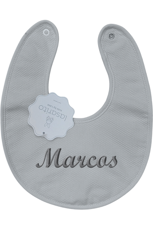 Babero Basic Mini Gris Personalizado