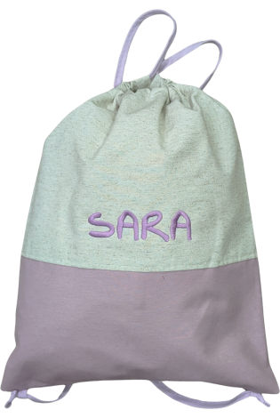 Bolsa Ropa Guardería Lavanda Personalizado